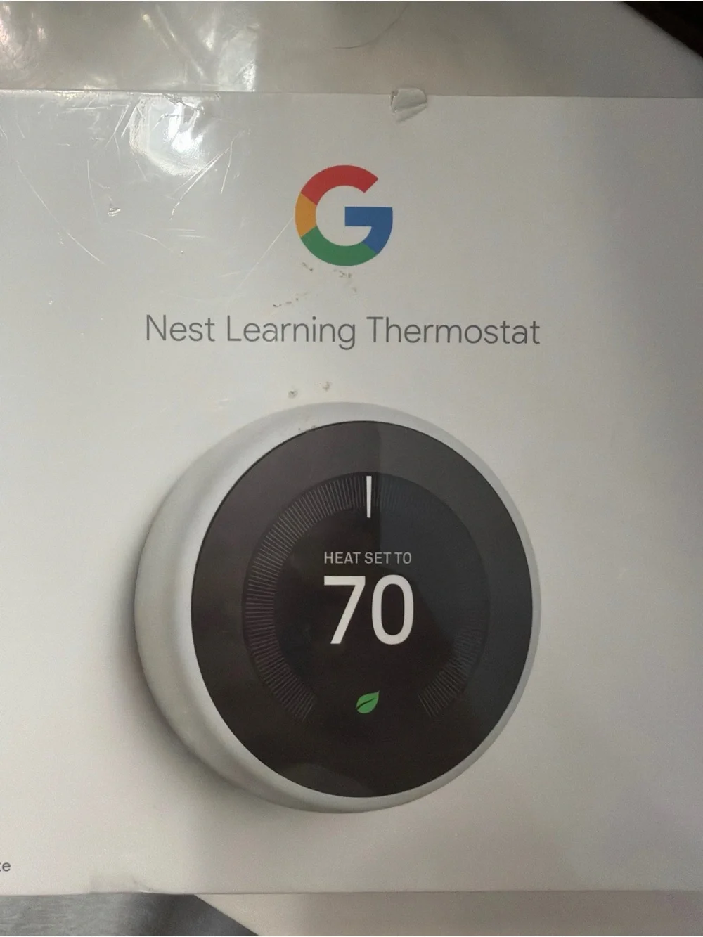 google Nest Learning Thermostat — White with Black Dial